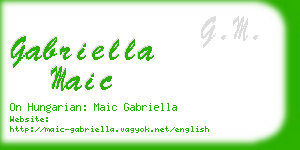 gabriella maic business card